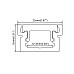 The dimension of floor recessed LED strip light channel with diffuser