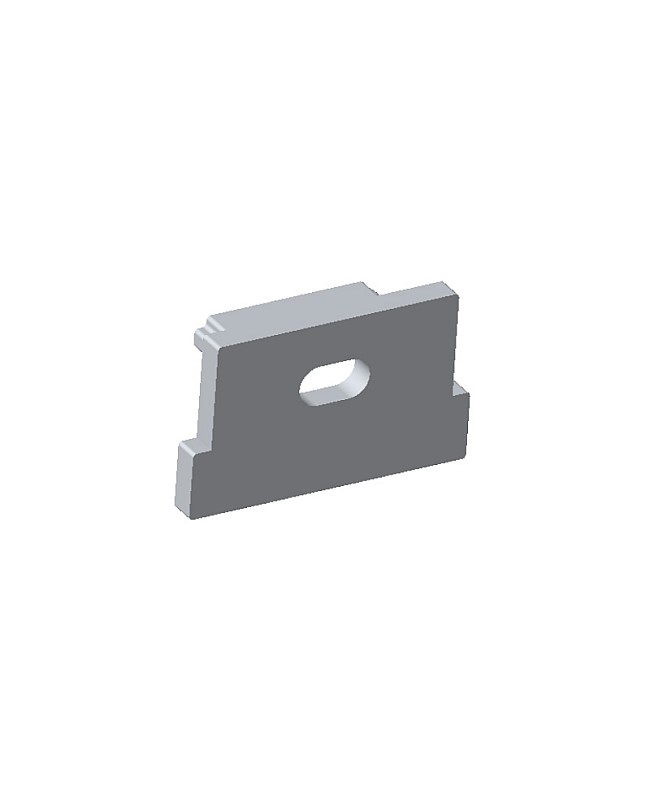 End caps with wire holes for tile in LED channel