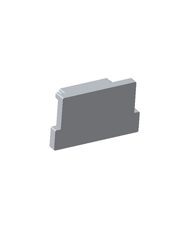 End caps without wire holes for LED channel tile trim