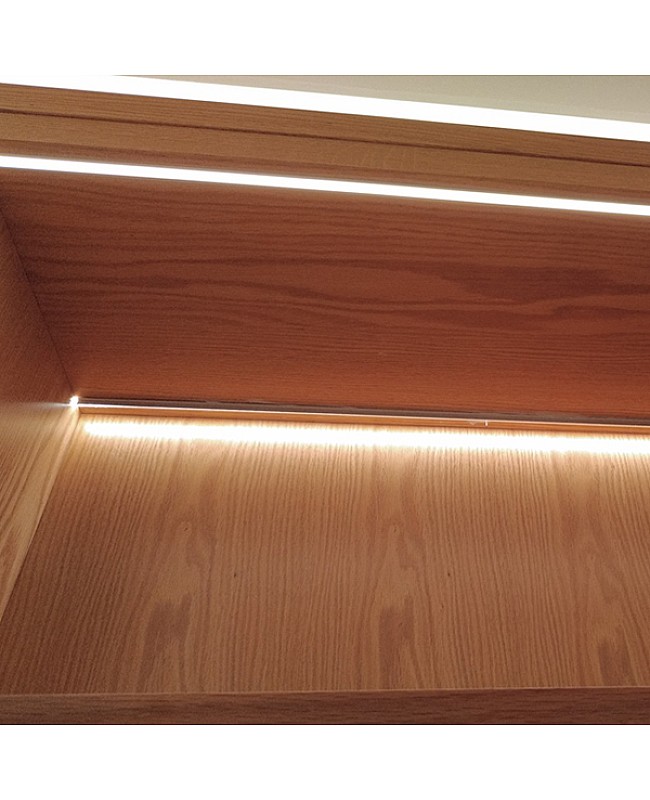 Surface thin surface mounted LED channels with diffusers