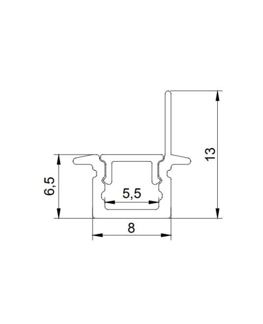 Mini Size LED Profile With Diffuser For Under Cabinet Lighting