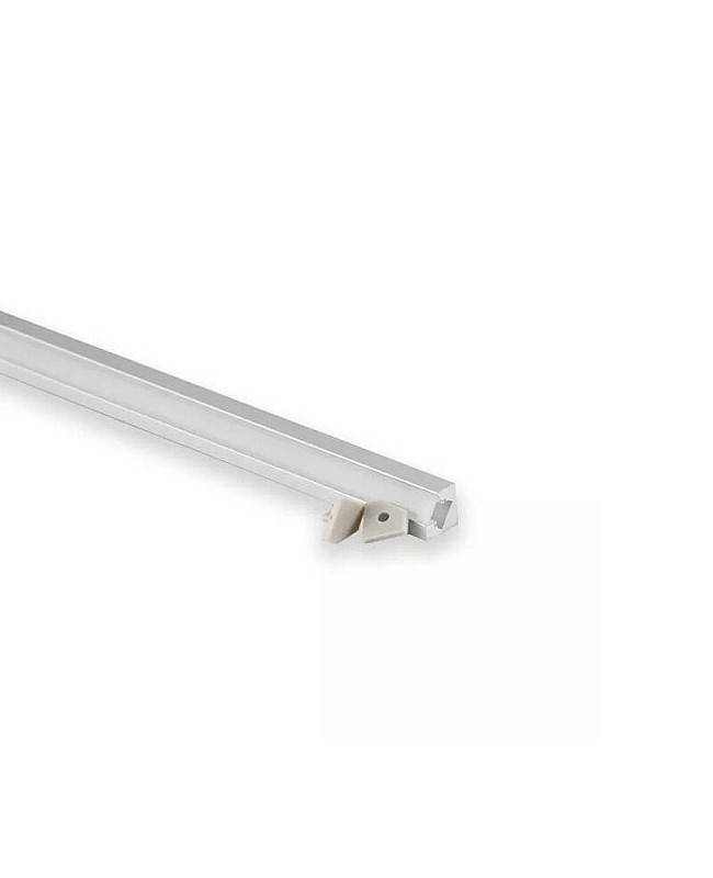 Corner mounted slim LED channel with end caps