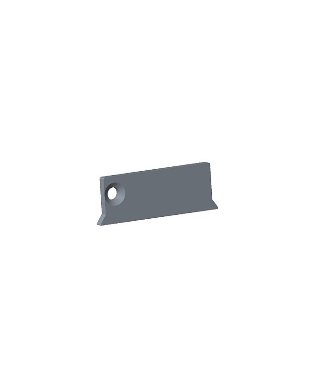 End caps without wire holes for under cabinet aluminum channels.
