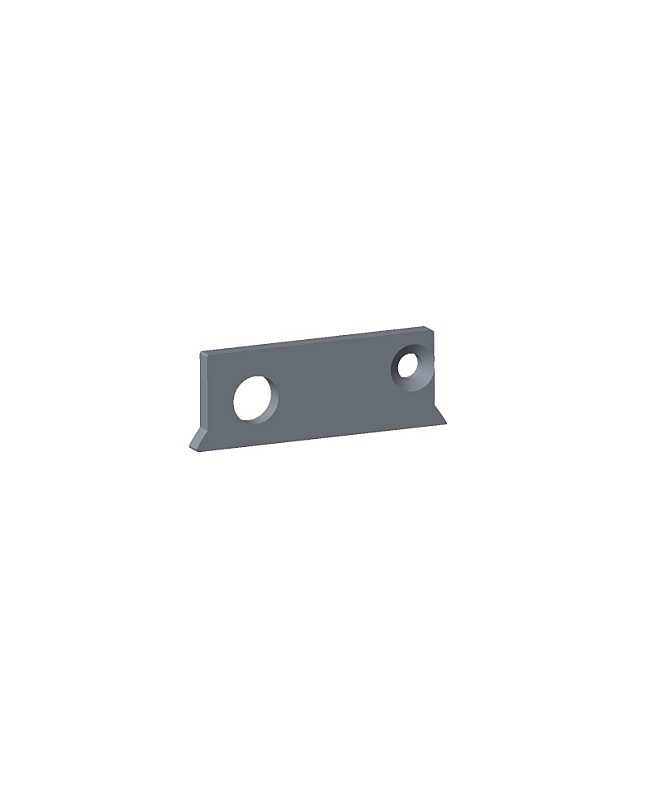 End caps with wire holes for cabinet lighting channels.