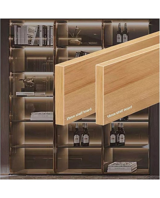Up and down cabinet shelf LED lighting profiles