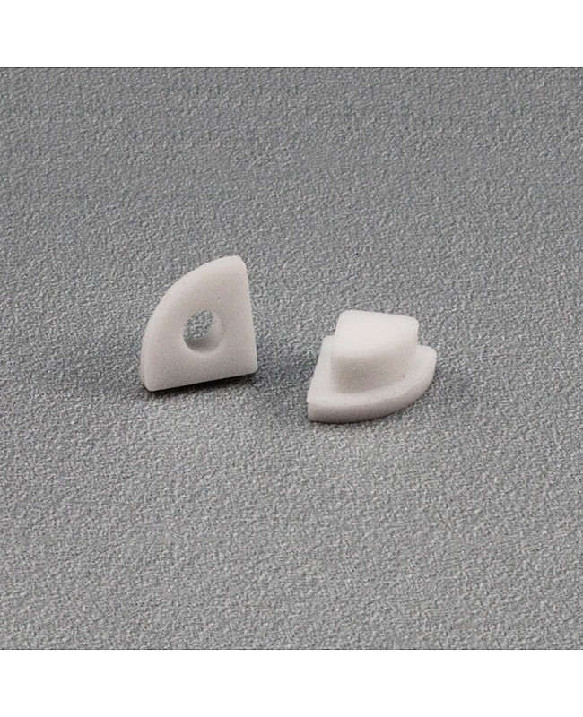 Silicone end caps for slim 45 degree waterproof LED channels