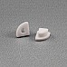 Silicone end caps for slim 45 degree waterproof LED channels