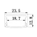 The dimension of surface mount LED extrusion for under cabinet lighting