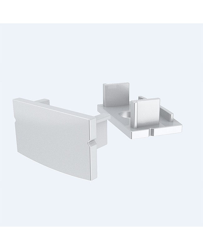 Alu LED extrusion endcaps with and without wire holes