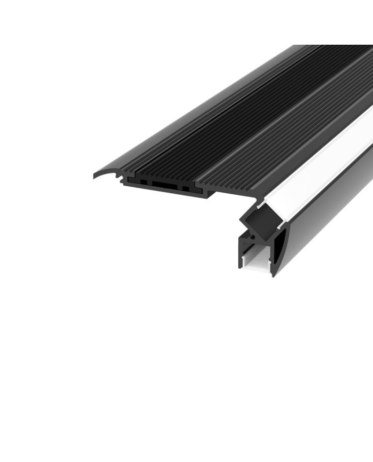 Black LED Profil Aluminium For Staircase Lights