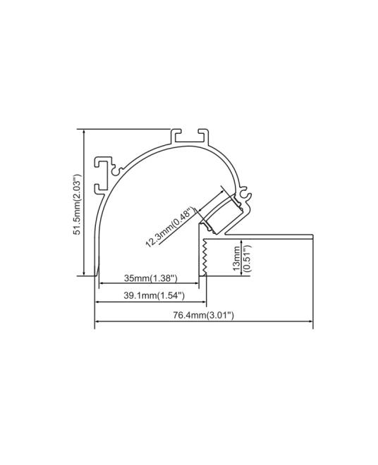 Recessed Cove Lighting LED Channels For 12.5mm Drywall