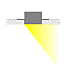 The lighting direction of architectural ceiling recessed LED aluminum channels
