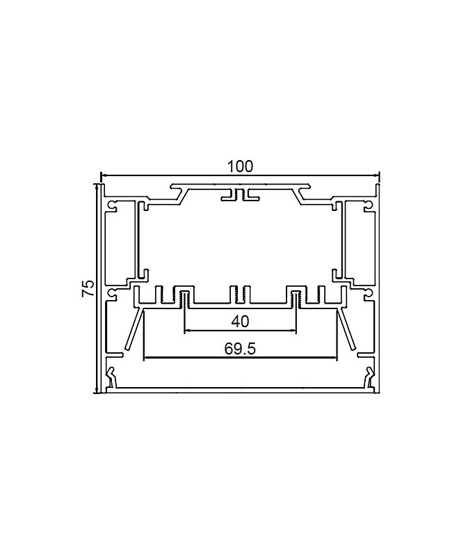 pendant led strip track diffuser