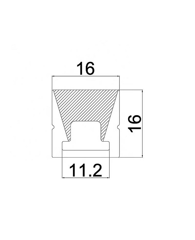 Silicone LED Profile Channel Size