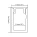 The dimension of narrow recessed LED aluminum channels