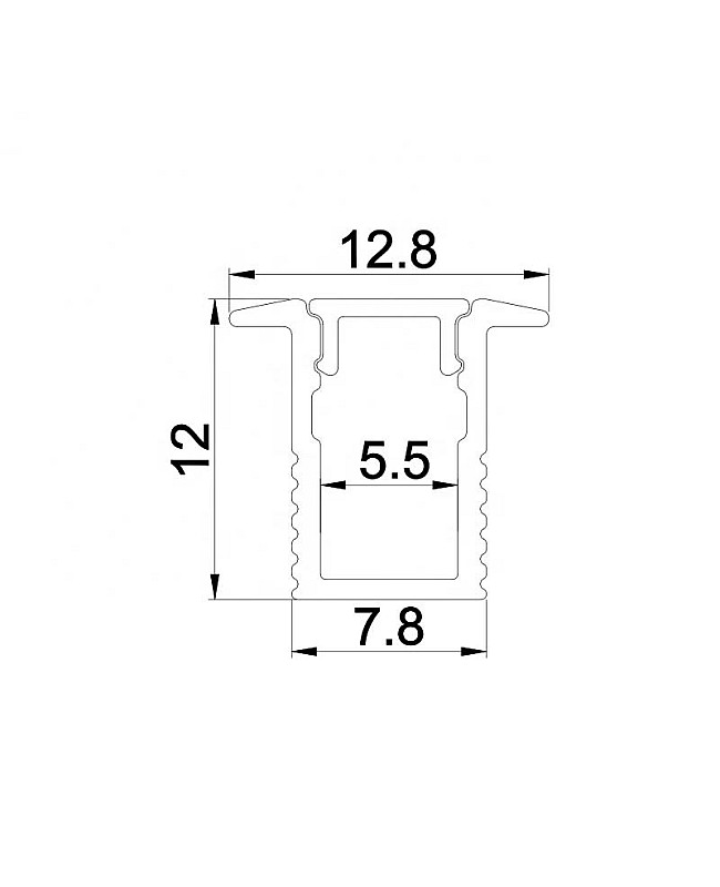The aluminum LED profile system has slim structure, the inner width only 5.5mm