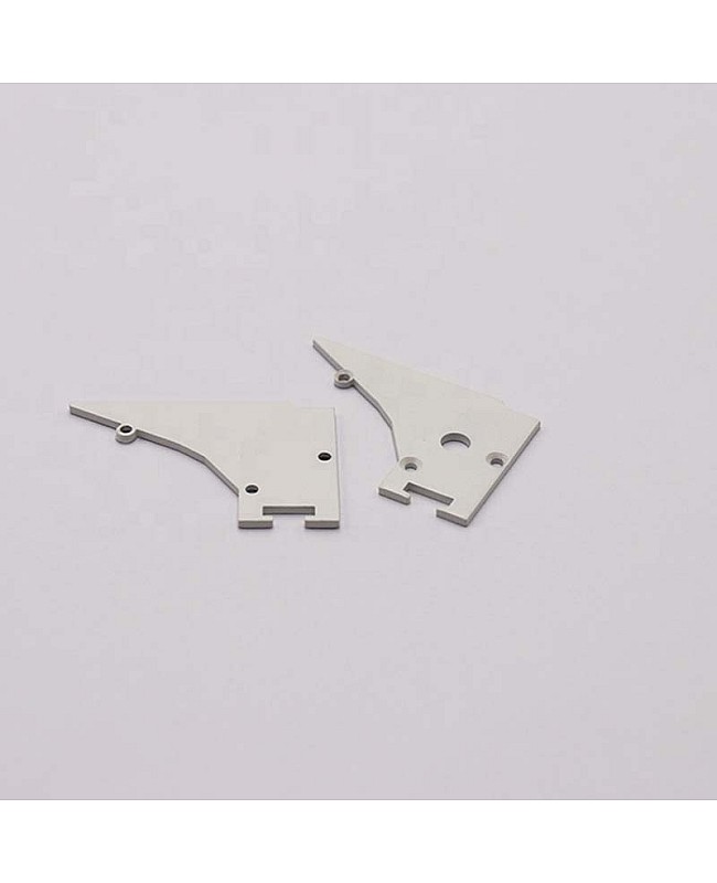 End caps for linear wall washer lighting profiles