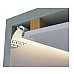 The LED ceiling perimeter lighting profiles provide optimized angle lighting that washes the walls.