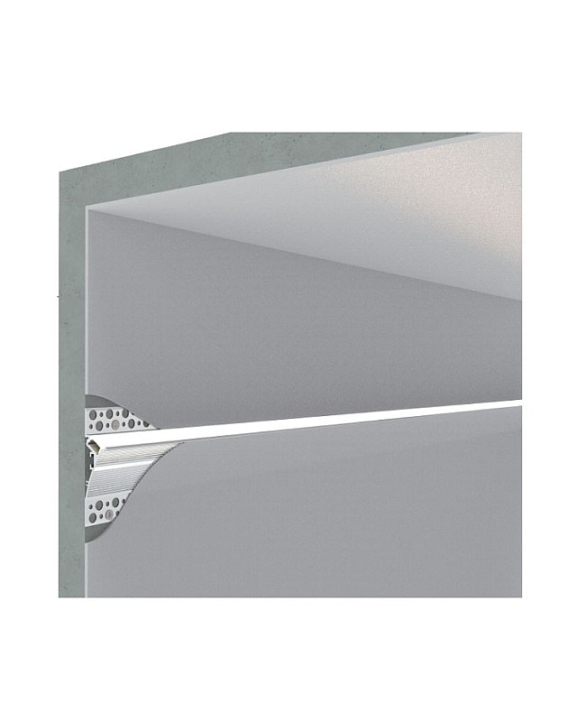 Plaster-in LED channel for living room cove lighting