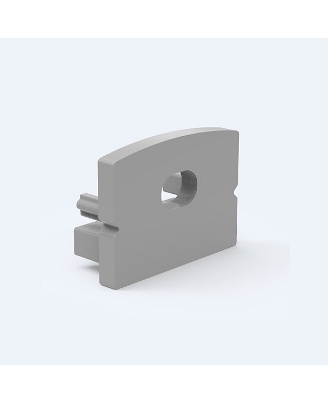 End caps with wire holes for LED light channels