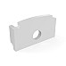Gypsum board flush mount LED extrusion end caps with wire holes