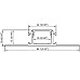recessed led diffuser profile for drywall ceiling