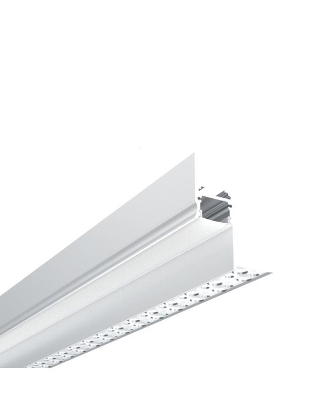 Trimless Recessed Low Glare Aluminum LED Strip Light Mounting Channels With Regressed Cover