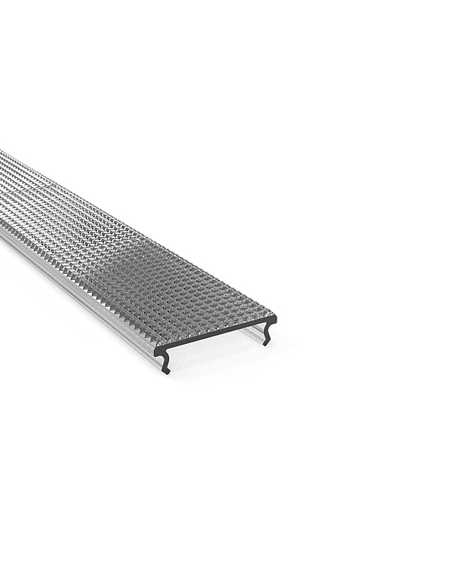 Prismatic covers for recessed led light channels