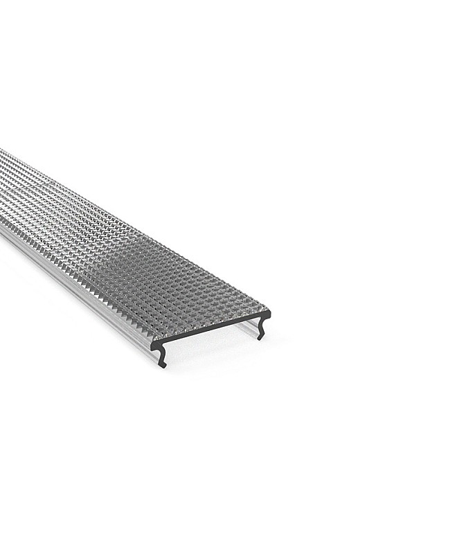 aluminium led strip light channel profile prismatic diffuser