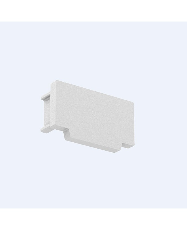 End caps for LED strip lighting track