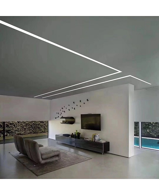 Trimless recessed LED channels for plaster walls
