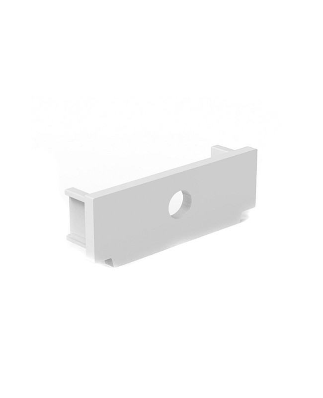 End caps for drywall embedded LED channels