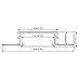 The dimension of seamless plaster-in light strip profiles