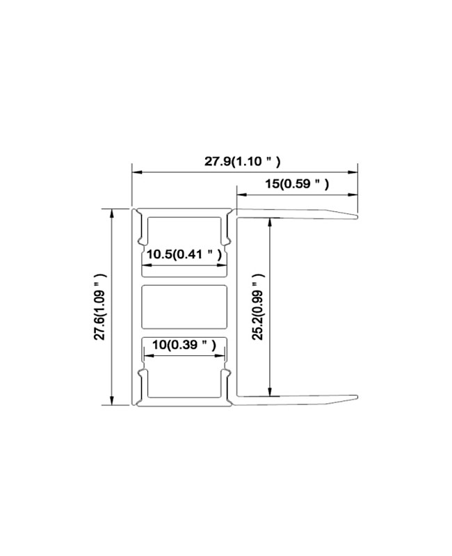 aluminium housing strip light