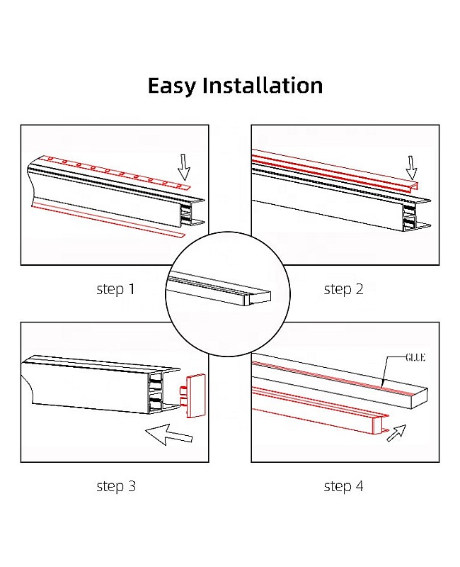 aluminum led strip light housing