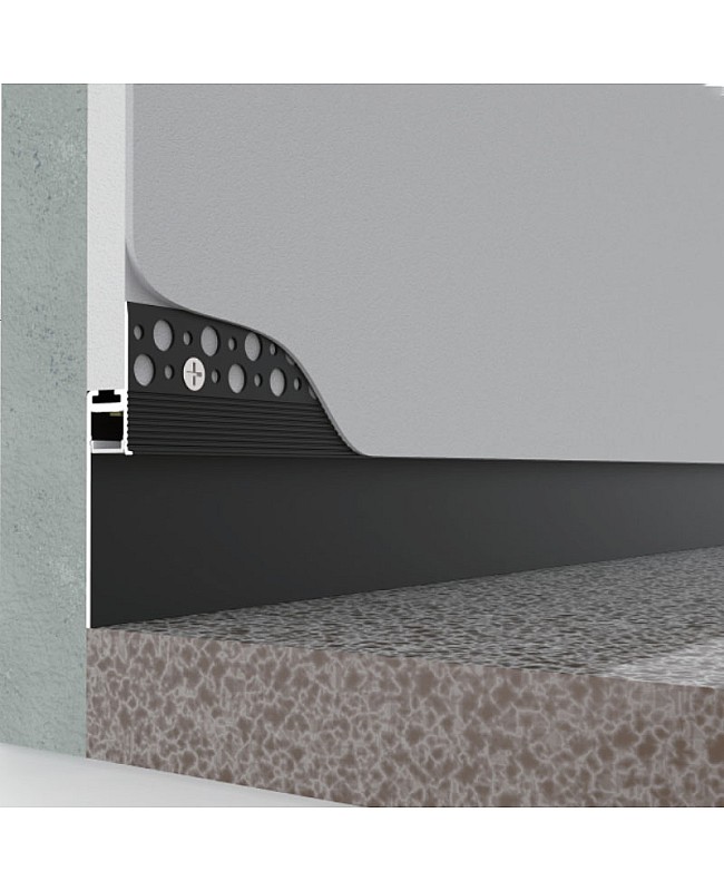 Trimless LED channel for lighted skirting boards
