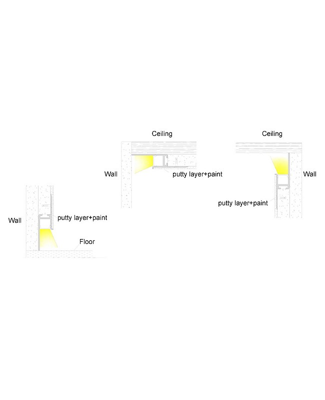 Where you can install the skirting board with LED channel