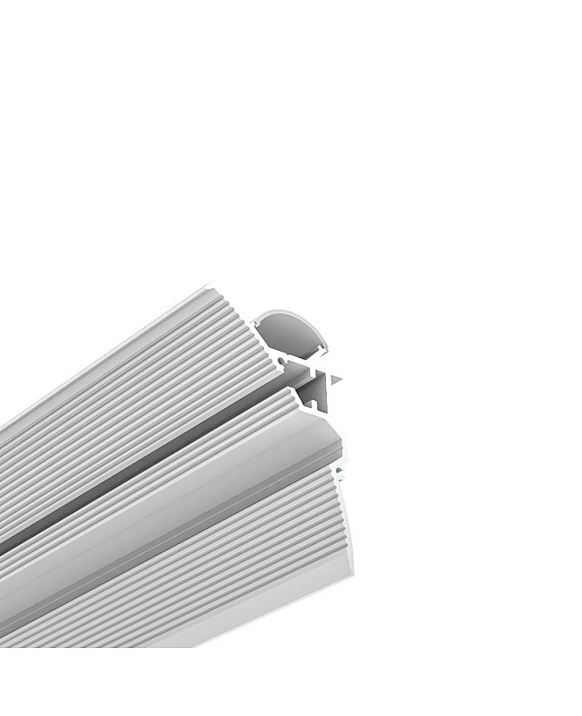 Plaster-in LED channels with semi-rounded diffusers for cove lighting