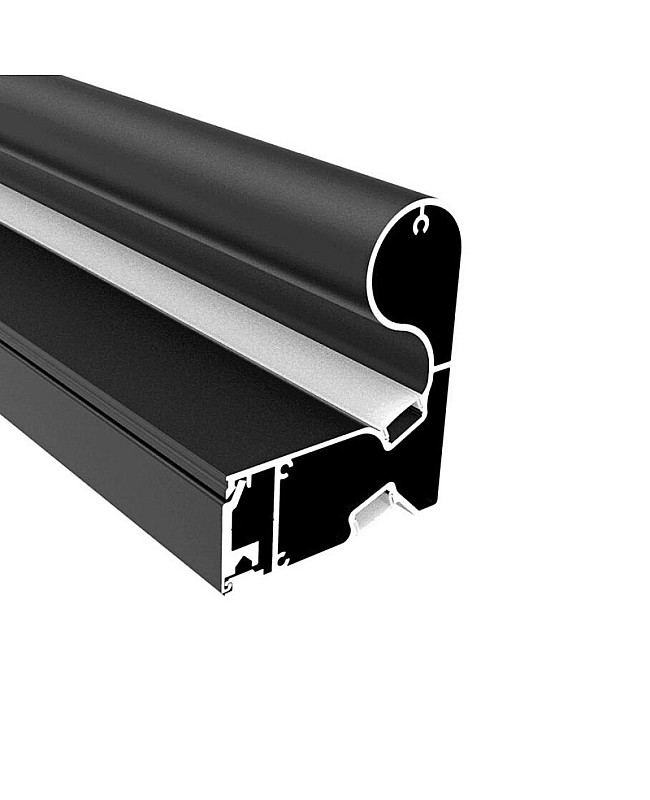 Black LED channels for handrail lighting with an up-and-down light design