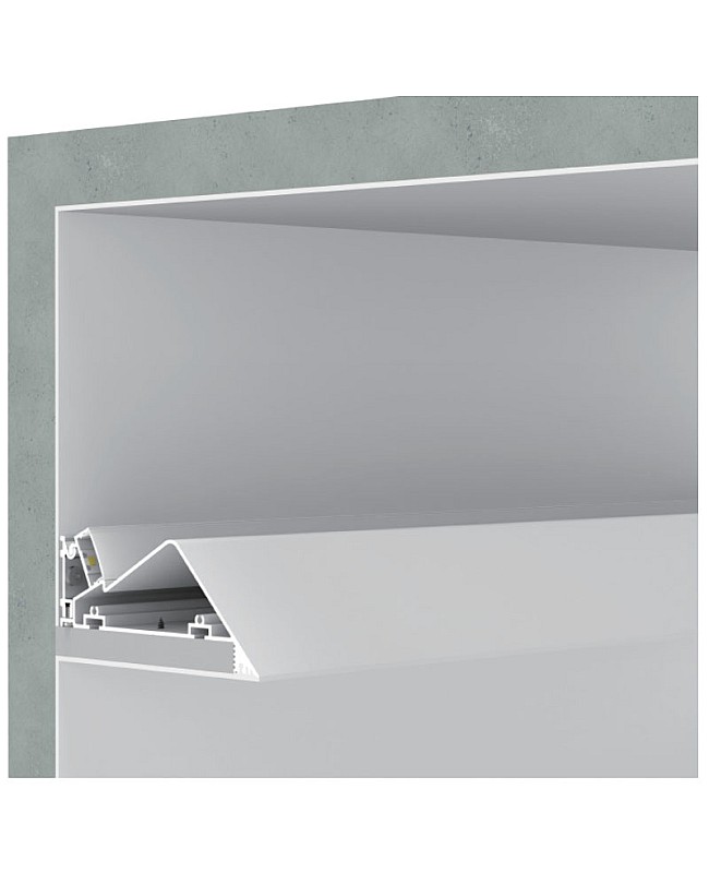 Plaster-in LED profile for gypsum ceiling lighting