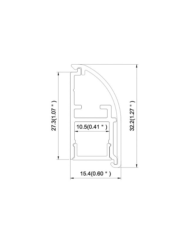 The demension of aluminum channel for LED strips.