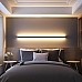 The aluminum extrusions have double-sided lighting design for wall lights