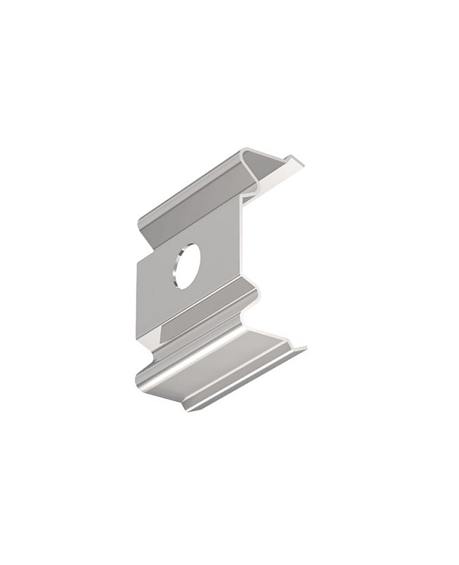 Metal clips for LED strip lighting extrusion profiles