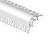 The appearance of the mud-in rounded corner LED channels.