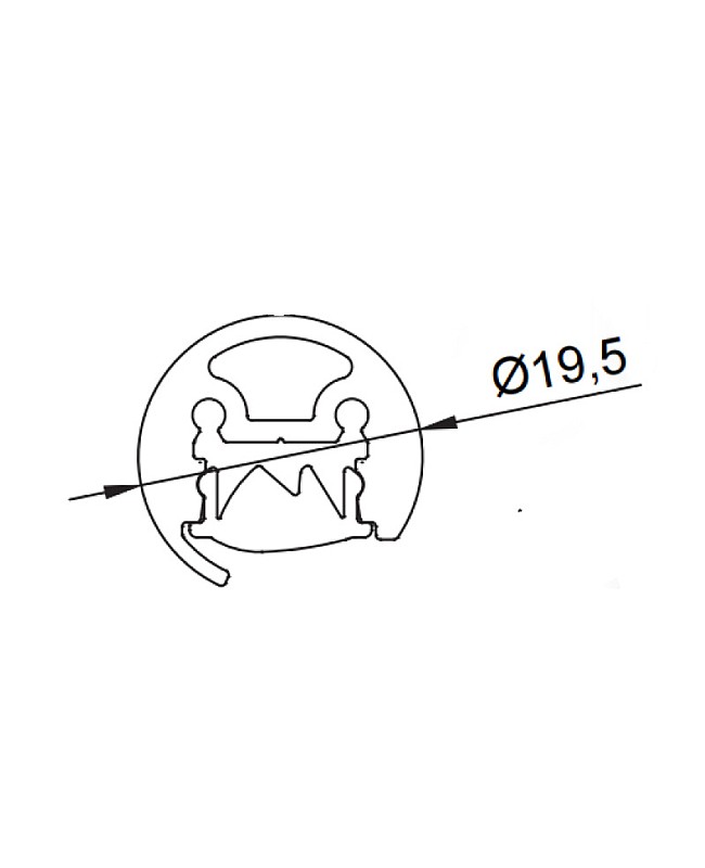 The diameter of the round aluminum channels for artwork lighting.