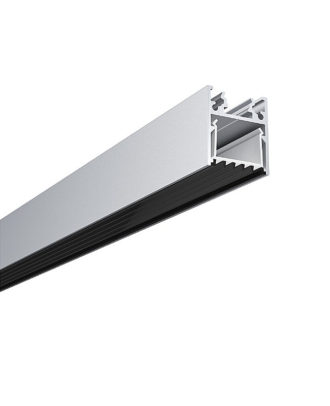The LED strip aluminum channels come with black anti-glare covers
