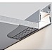 The LED channels can be seamlessly integrated with drop ceiling plasterboards.