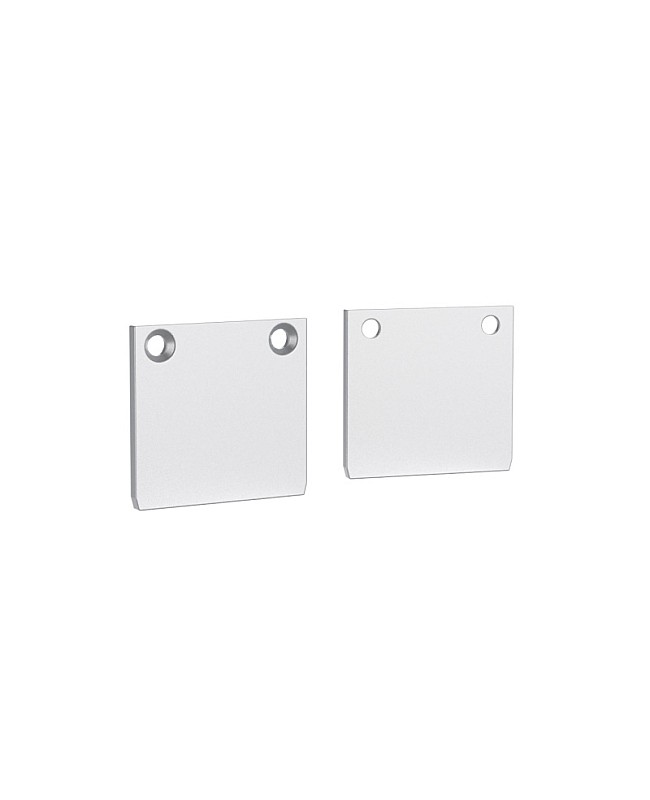 End caps for perimeter room lighting channels