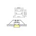 The dimension of recessed LED light channels with regressed diffuser