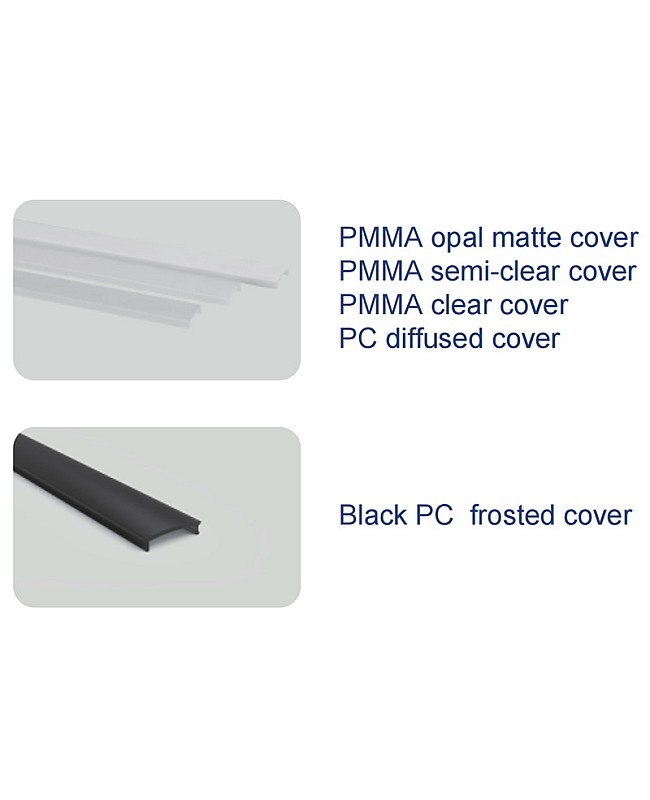 There are six types of light diffusers available.